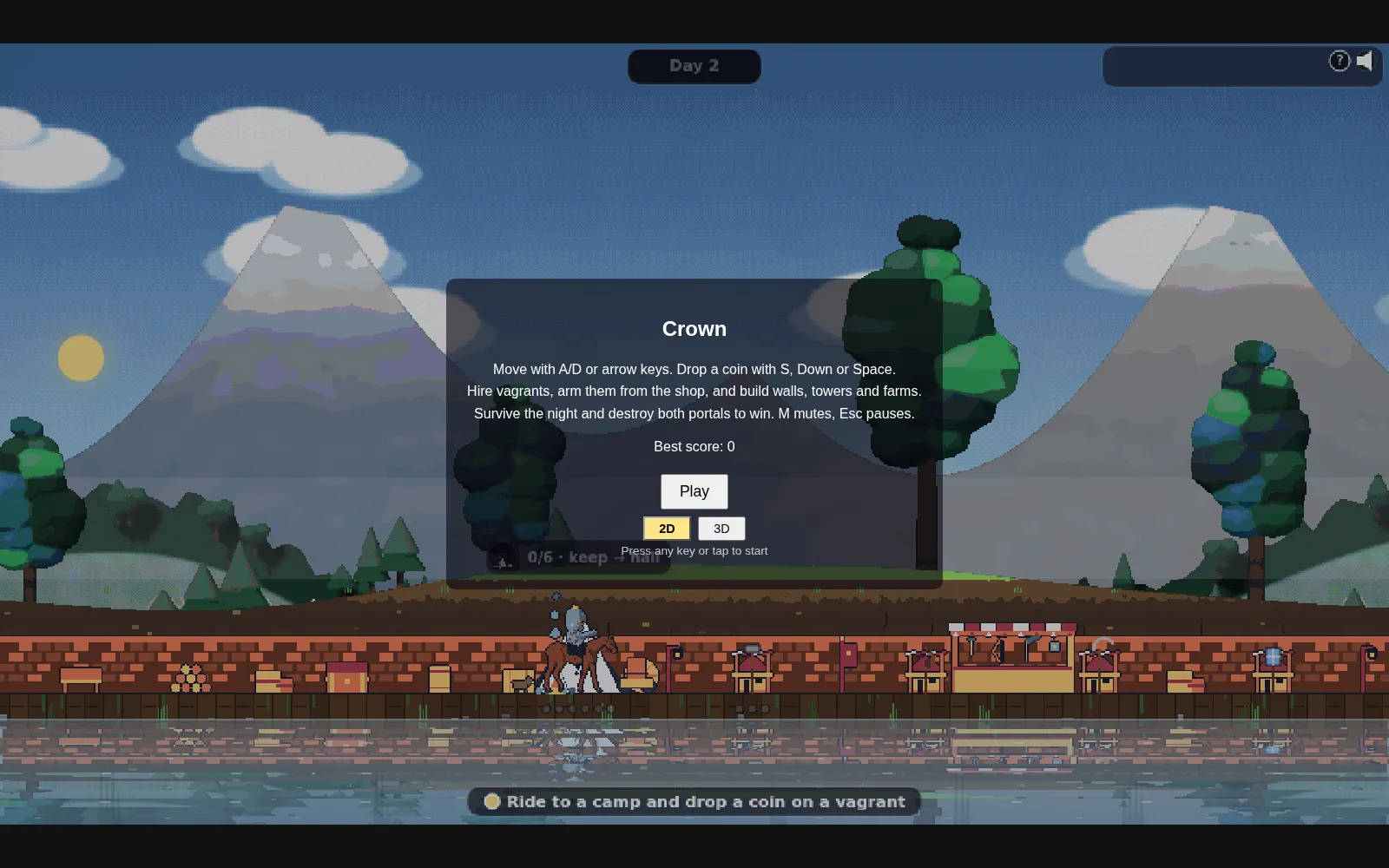 The start screen with the game rules and the Play button.